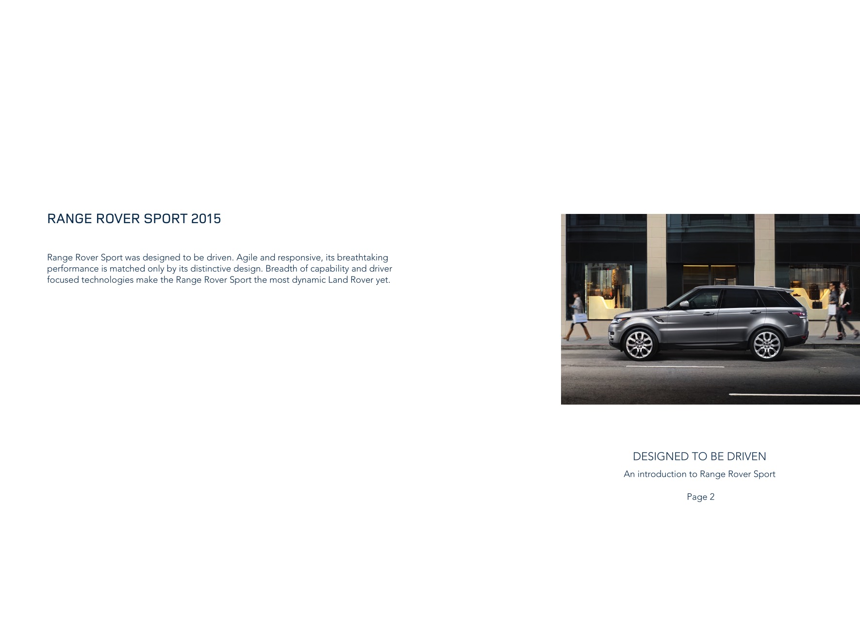 2015 Range Rover Sport Brochure Page 3